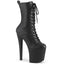 7 1/2" Heel, 3 1/2" Pf Lace-Up Mid Calf Boot, Side Zip Pleaser Pleaser ENCHANT/1040