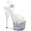 7" Heel, 3" Pf Ankle Strap Sandal Pleaser ESTEEM/708CK