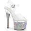 7" Heel, 3" Pf Ankle Strap Sandal W/rs Pleaser Pleaser ESTM708DM/C/C/SRS