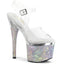 7" Heel, 3" Pf Ankle Strap Sandal W/Rs Pleaser ESTEEM/708DM