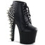 Punk Rock Spike Stud Platform Lace Up High Heel Ankle Boots Shoes Pleaser Pleaser FEARLESS/700/28