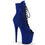 8" Heel, 4" Pf Open Toe Lace-up Ankle Boot, Side Zip Pleaser Pleaser FLAMINGO/1021FS