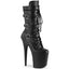 8" Heel, 4" Pf Lace-up Front Mid Calf Boot, Side Zip Pleaser FLAMINGO/1053