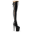 8" Heel, 4" Pf Stretch Thigh Boot W/Side Ribbon Lacing, Side Pleaser Pleaser FLAMINGO/3050