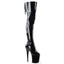 8" Heel, 4" Pf Lace-Up Back Stretch Thigh Boot, Side Zip Pleaser Pleaser FLAMINGO/3063