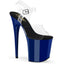 8" Heel, 4" Pf Ankle Strap Sandal Pleaser FLAM808/C/RYBL