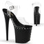 8" Heel, 4" PF Ankle Strap Sandal Clr/Blk Matte Pleaser Pleaser FLAMINGO/808ABLS