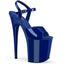 8" Heel, 4" Pf Ankle Strap Sandal Pleaser FLAM809/RYBL/M