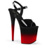 8" Heel, 4" PF Two Tone Ankle Strap Sandal Pleaser Pleaser FLAMINGO/809BR/H