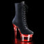 7" Heel, 2 3/4" PF LED Illuminated Ankle Boot, Side Zip Pleaser Pleaser FLASHDANCE/1020/7
