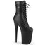 9" Heel, 5 1/4" Pf Lace-up Front Ankle Boot, Side Zip Pleaser Pleaser INFINITY/1020PK
