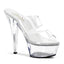 Sexy Clear Platform Stiletto Dual Strap Slide Mules High Heels Shoes Pleaser Pleaser KISS/202