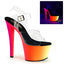 Neon Platform Stiletto Clear Ankle Strap Sandals High Heels Shoes Pleaser Pleaser RAINBOW/308UV