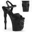 8" Finger Bone Heel, 4" Skull PF Ankle Strap Sandal Pleaser Pleaser RAPTURE/809