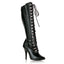 Sexy D-Ring Stretch Lace Up Knee High Stiletto Heel Boots Shoes Pleaser Pleaser SEDUCE/2024