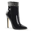 Metal Studded Ankle Bootie Side Zipper Stiletto High Heels Shoes Pleaser Pleaser SEXY/1006