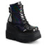 4 1/2" Wedge PF Ankle Boot, Side Zip Pleaser Demonia SHA52/BHG