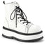 2" Pf Lace-Up Ankle Boot, Side Zip Pleaser Demonia SLK55/WVL