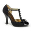 Sexy T-Strap Spat D'Orsay Pumps Mini Bow Spool High Heels Shoes Pleaser Pin Up Couture SMITTEN/10