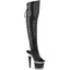 7" Heel, 3" Textured Pf Open Toe/Heel Thigh Boot, Side Zip Pleaser Pleaser SPECTATOR/3019