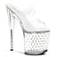 Rhinestone Platform Stiletto Dual Strap Slide Mules High Heels Shoes Pleaser Pleaser STARDUST/802