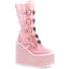 5 1/2" Pf Mid-Calf Boot W/5 Buckle Straps, Back Metal Zip Pleaser Demonia SWING/230C