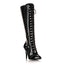 Side Zip Lace Up Pointed Toe Stiletto Heel Knee High Boots Shoes Pleaser Pleaser VANITY/2020