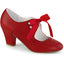 2 1/2" Cuben Heel Mary Jane Pump W/Ribbon Tie Pleaser Pin Up Couture WIG32/RPU