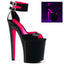 8" Heel, 4" PF d' Orsay Sandal w/ Ankle Cuff Pleaser Pleaser XTREME/875TT