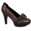 4" Womens Pump with Buckle Ellie  414/MARIAN/BRWN