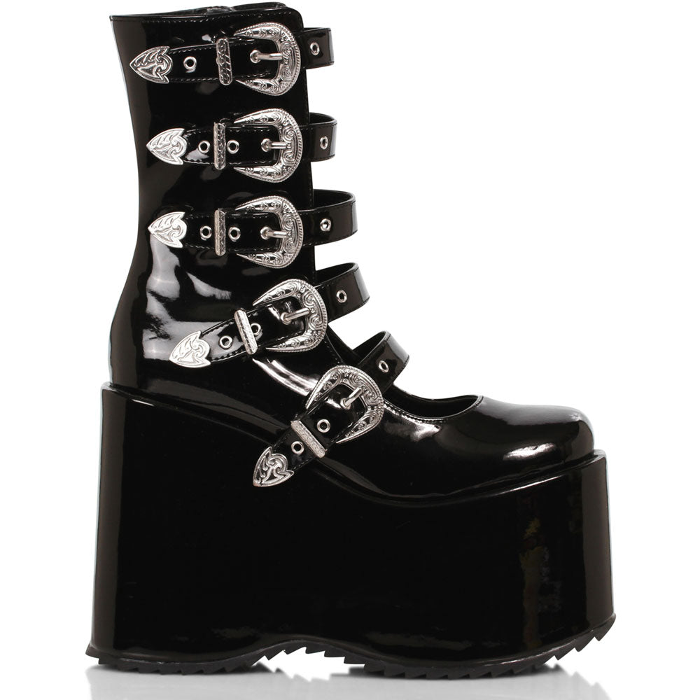 5" Chunky Platform Boots w/Buckles Secondary image