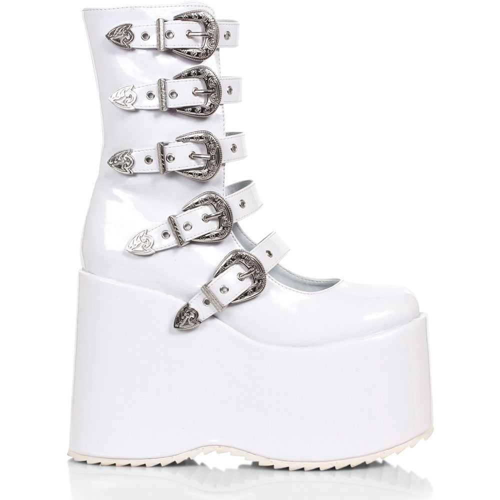 5" Chunky Platform Boots w/Buckles Ellie  500-ASH