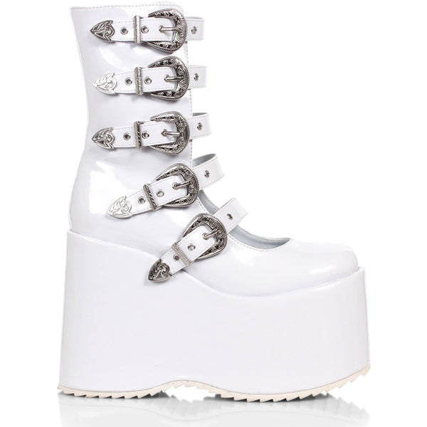 5" Chunky Platform Boots w/Buckles Ellie  500-ASH
