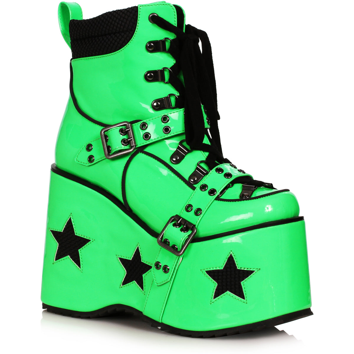 5" Heel Platform Bootie With Star & Buckle Decor Ellie  500/SPACED Main image