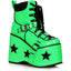 5" Heel Platform Bootie With Star & Buckle Decor Ellie  500/SPACED