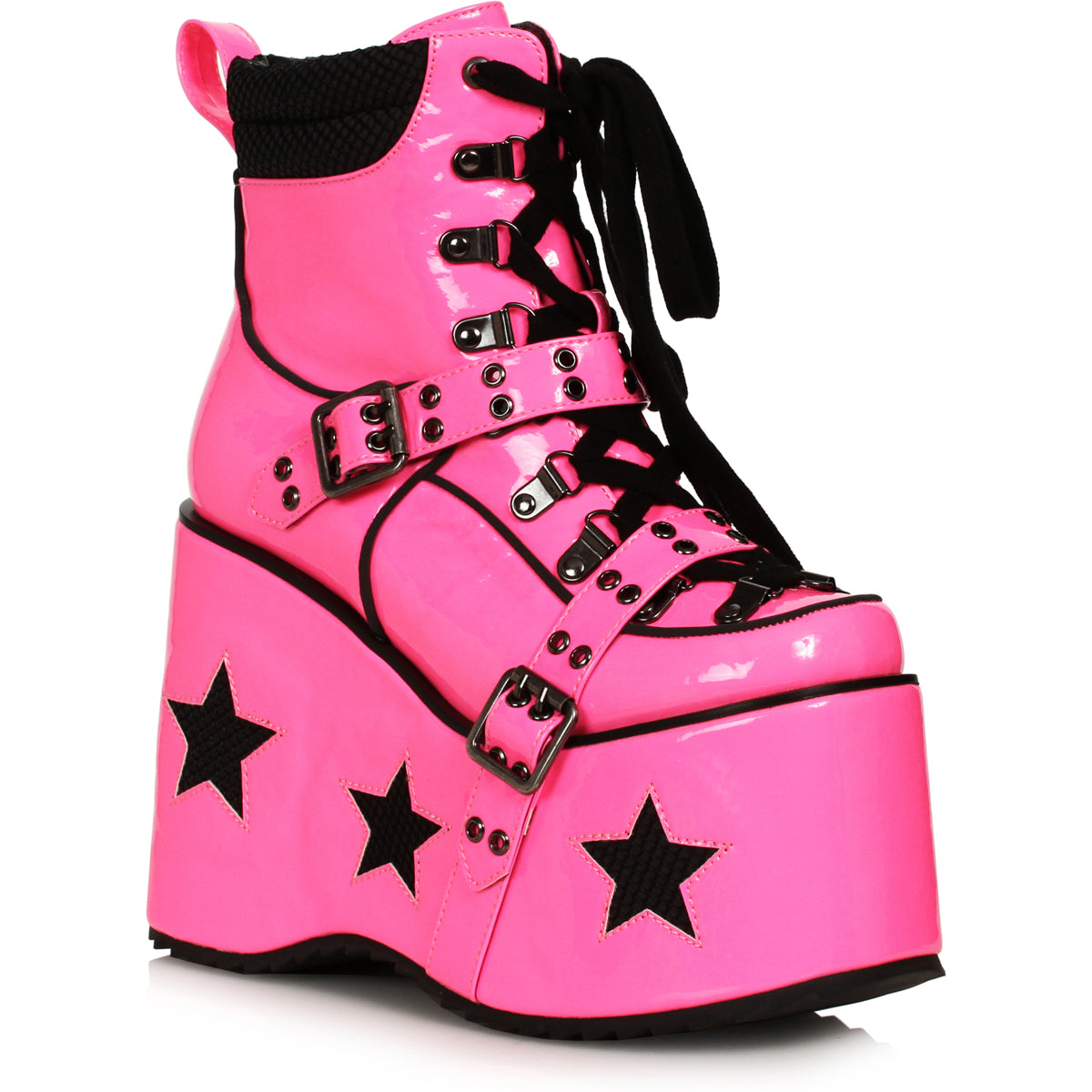 5" Heel Platform Bootie With Star & Buckle Decor Secondary image