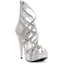5" Metallic Heel With Criss-Crossing Straps Ellie  532-JULIA