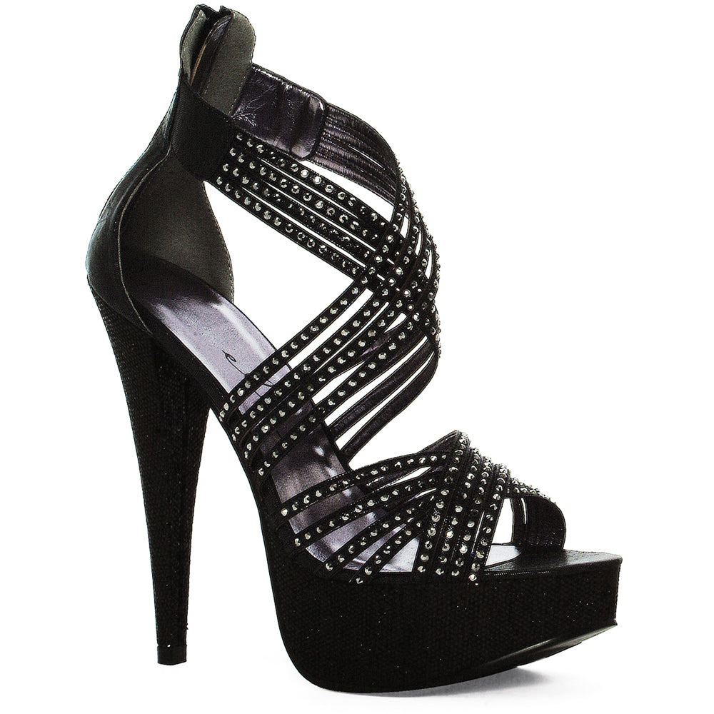 5" Metallic Heel With Tripple Straps Ellie  532-MIA