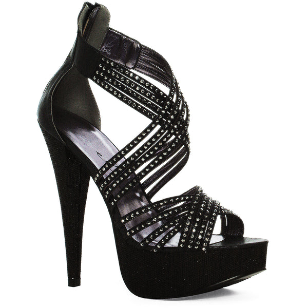 5" Metallic Heel With Tripple Straps Ellie  532-MIA