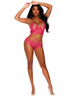 Eyelash Lace Cami Top With Underwire Cups, Strappy Front Detail, Adjustable Straps And Hook And Eye Back Closure. Matching Strappy Panty Included. Elegant Moments  55086