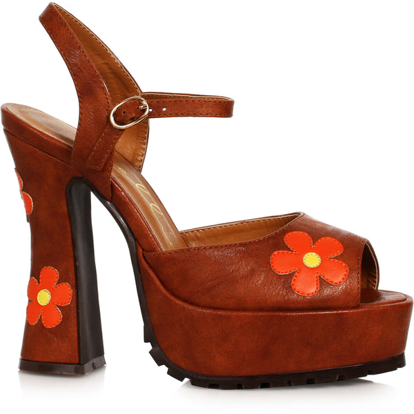 5.5" Heel Open Toe Shoe With Flower Ellie  557/DAISY