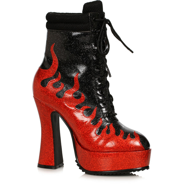 5.5" Heel Ankle Boot With Flame Ellie  557/FIRE