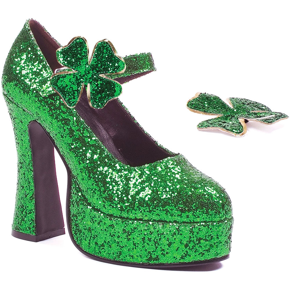 5" Chunky Heel Green Glitter Maryjane Ellie  557/LUCKY/GRNG Main image