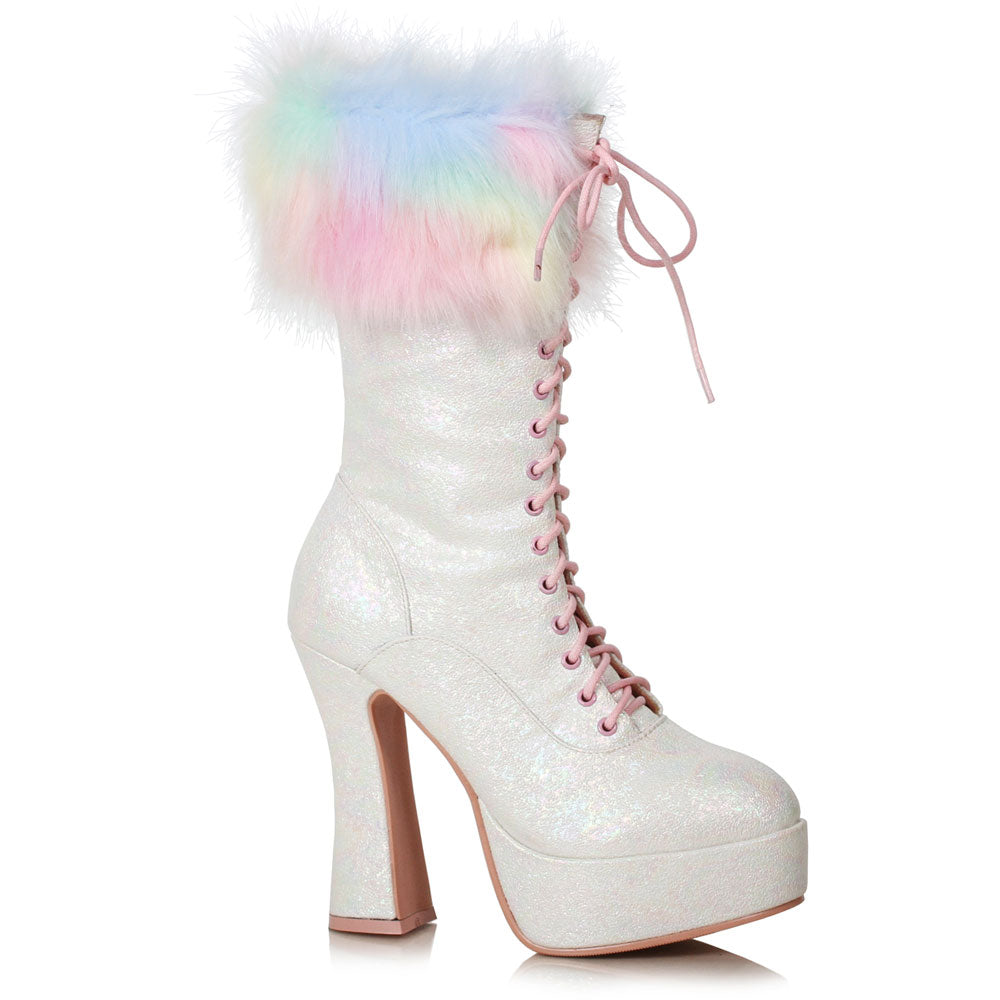 5 Chunky Heel Unicorn Boot With Faux Fur Secondary image