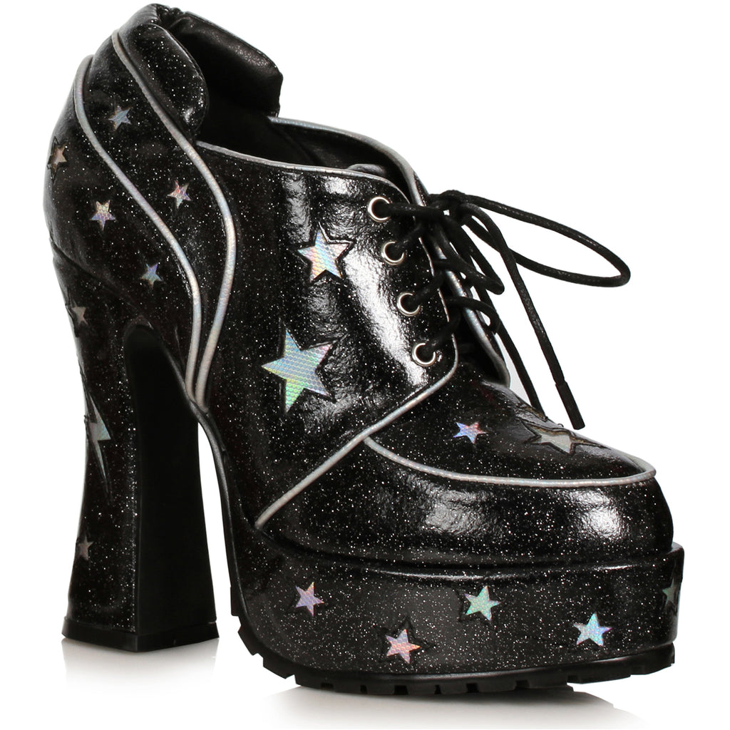 5.5" Heel Glitter Pu With Stars Shoe Ellie  557/STARDUST