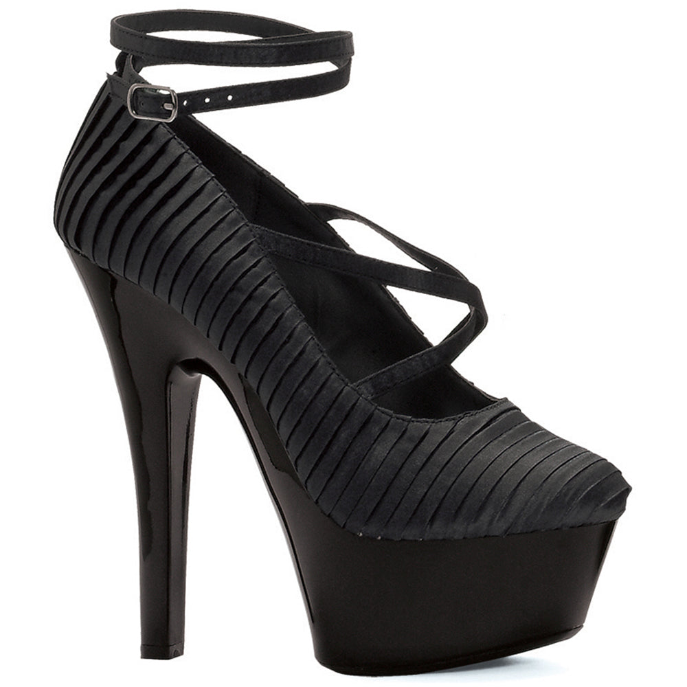 6" Heel  With Pleated Satin And Ankle Strap Ellie  601-JUDITH Main image