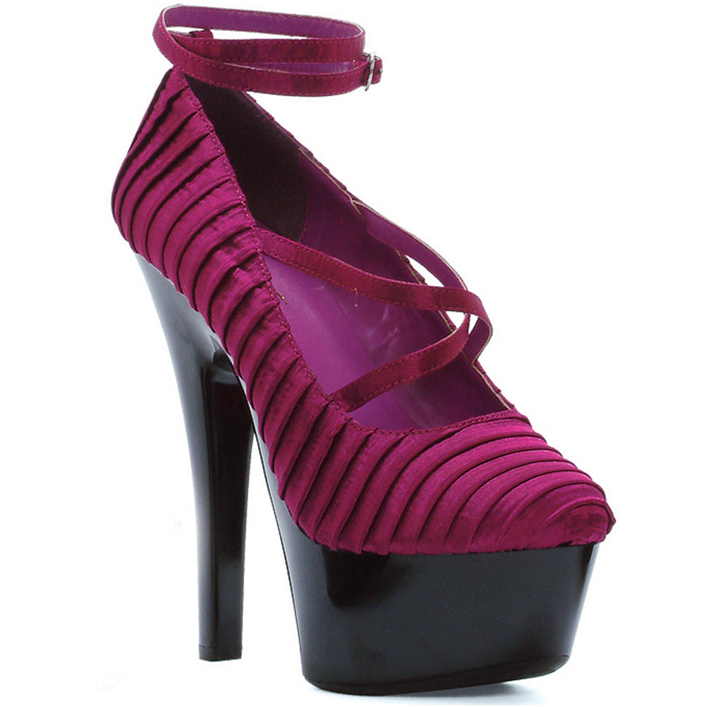 6" Heel  With Pleated Satin And Ankle Strap Ellie  601-JUDITH