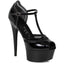 6" PEEPTOE WITH T STRAP Ellie  609/HAILEY/BLK