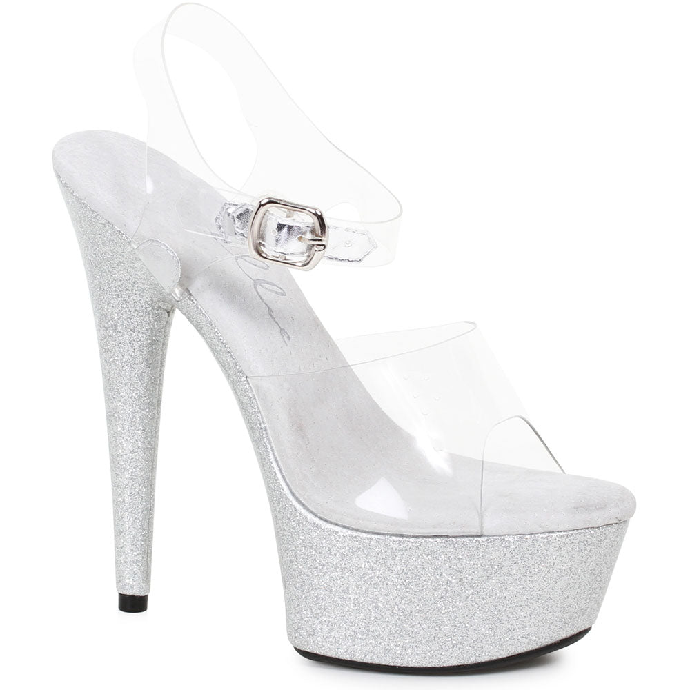 6 Pointed Stiletto Sandal. Ellie  609/KNOX/SLV