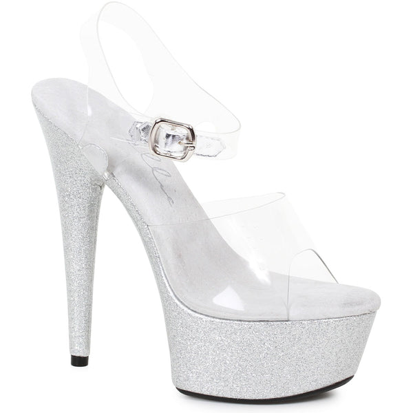 6 Pointed Stiletto Sandal. Ellie  609/KNOX/SLV